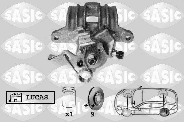 Bremssattel Hinterachse links Sasic 6506010 von Sasic