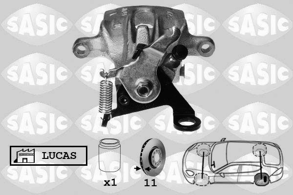 Bremssattel Hinterachse links Sasic 6506028 von Sasic