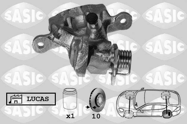 Bremssattel Hinterachse links Sasic 6506054 von Sasic