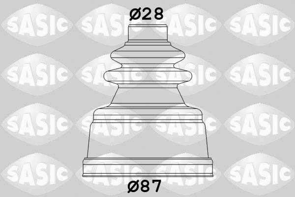 Faltenbalgsatz, Antriebswelle Vorderachse getriebeseitig Sasic 1900018 von Sasic