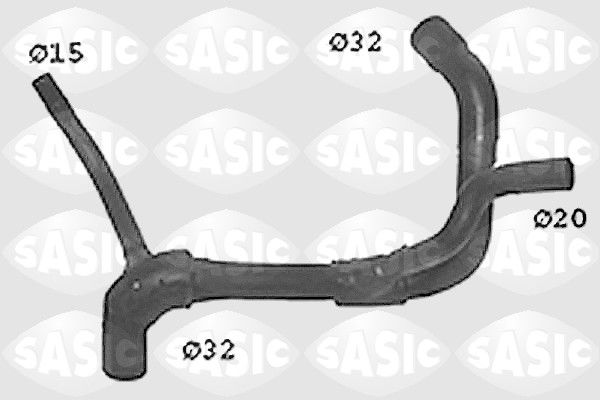 Kühlerschlauch links unten Sasic SWH6655 von Sasic