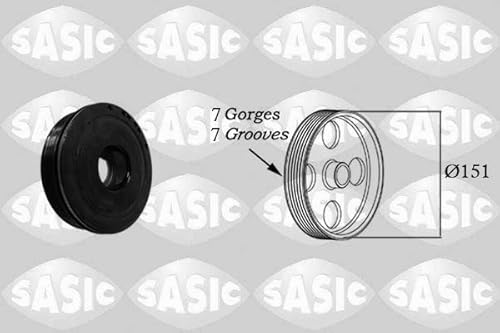 Sasic 2154018 Riemenscheibe, Kurbelwelle von Sasic