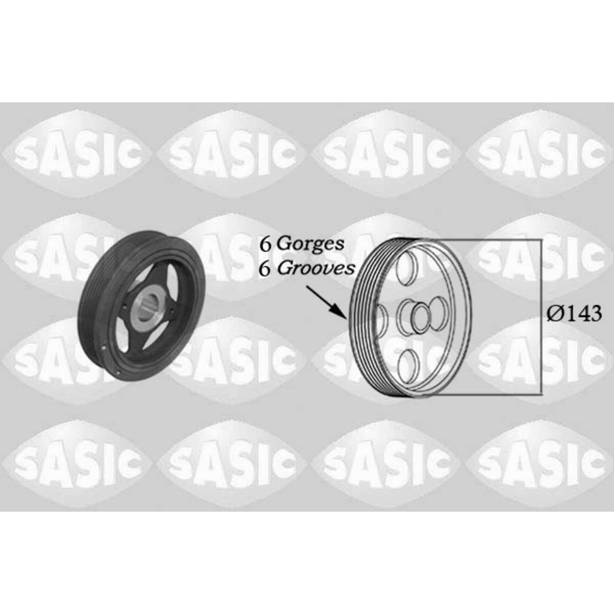 Sasic 2154023 Riemenscheibe, Kurbelwelle von Sasic