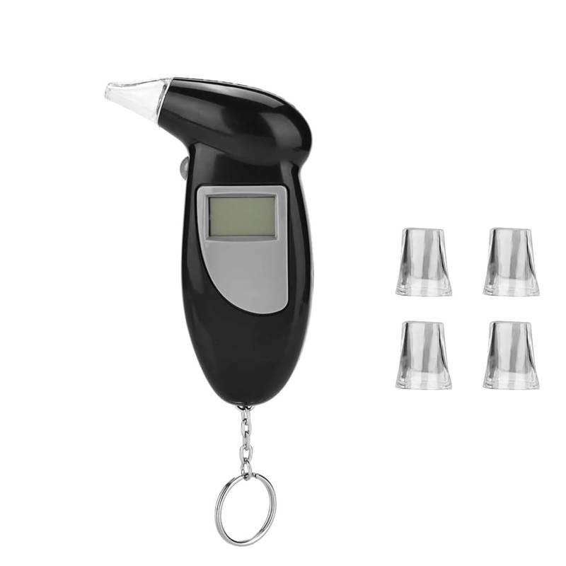 Alkoholtester, Alkoholtester Polizeigenau,Polizeigenau Alkoholmessgeräte ,Promilletester mit 30 Mundstücke, Professioneller Tragbarer Alkoholtester,Alkohol Tester Mit LED-Display Digital Schnell von Sathychanpy