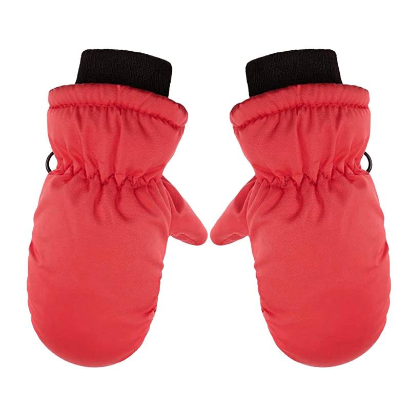 Sbyhbhyds Kinder Skihandschuhe Winter Jungen Mädchen Handschuhe,Weihnachten Wasserdicht Winddichtem Fausthandschuhe Dicke Wärmende Skifäustlinge für 1-8 Jahre,Schneehandschuhe Winterhandschuhe (Red) von Sbyhbhyds