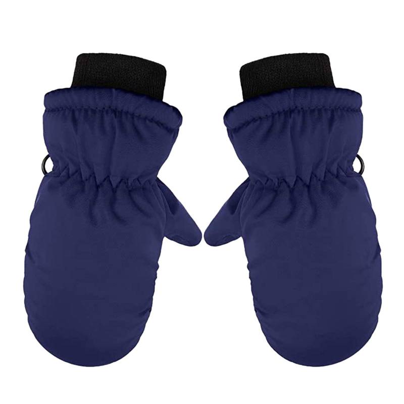 Sbyhbhyds Kinder Skihandschuhe Winter Jungen Mädchen Handschuhe,Weihnachten Wasserdicht Winddichtem Fausthandschuhe Dicke Wärmende Skifäustlinge für 1-8 Jahre,Schneehandschuhe Winterhandschuhe (Navy) von Sbyhbhyds