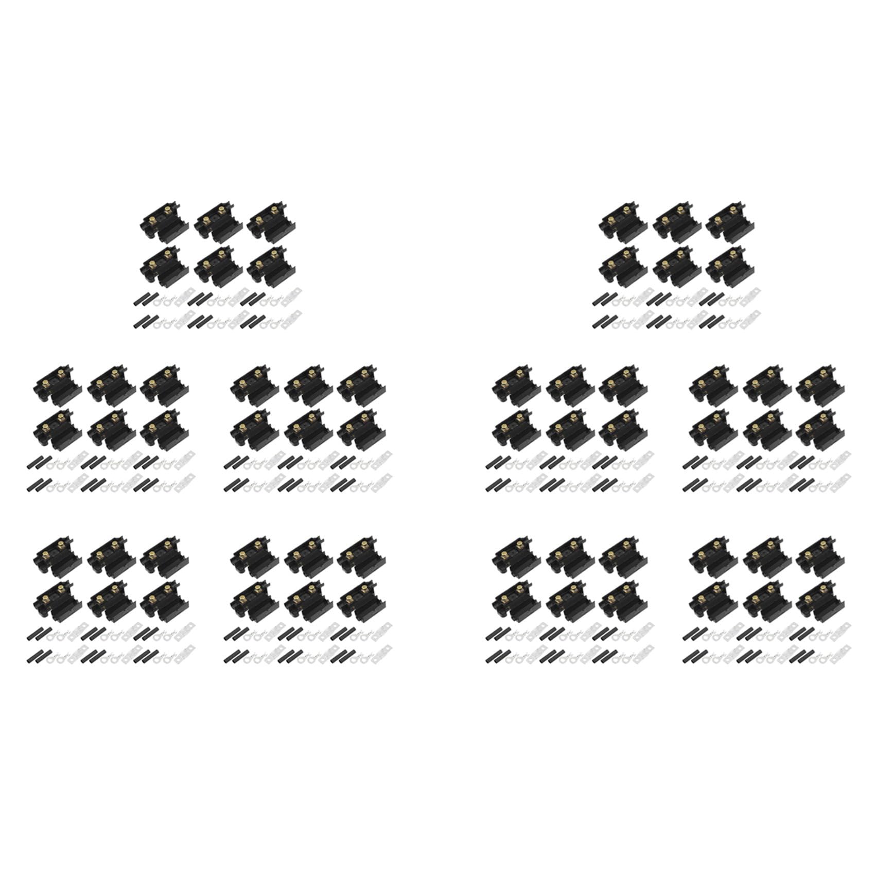 Scalewbin ANS-Sicherungshaltersatz für Doppelbatteriesystem, Sicherungshalter, Rohrklemmen, Vorgeschnittene Schrumpfschläuche, 60Er-Set (80 A) von Scalewbin