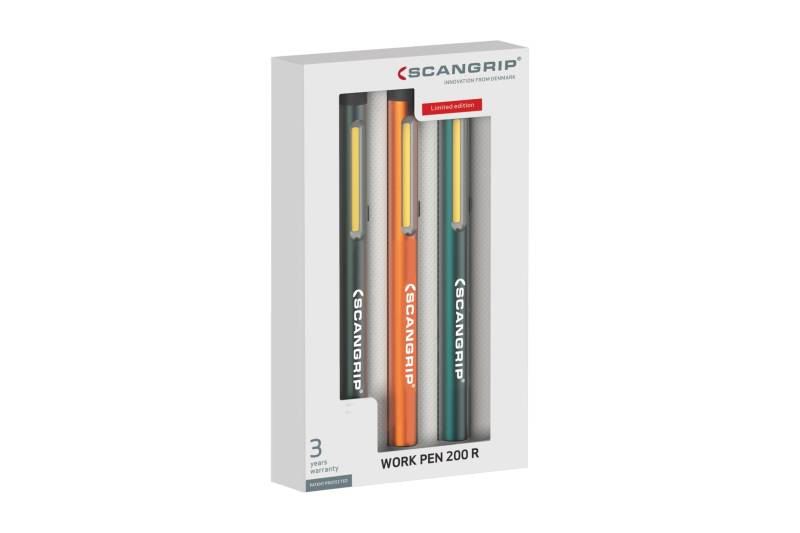 Scangrip 49.0500 Promo Pack 3 x Work Pen 200R Wiederaufladbare LED-Stiftleuchte von Scangrip