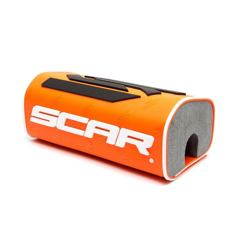 SCAR Lenkerpolster Lenker ohne Mittelstrebe moto cross quad dirt bike Enduro - Orange fluo von SCAR