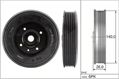 Schaeffler Ina Riemenscheibe, Kurbelwelle [Hersteller-Nr. 544015810] für Audi, Seat, Skoda, VW von Schaeffler INA