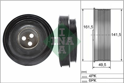 Schaeffler Ina Riemenscheibe, Kurbelwelle [Hersteller-Nr. 544016610] für Citroën, Peugeot von Schaeffler INA