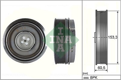 Schaeffler Ina Riemenscheibe, Kurbelwelle [Hersteller-Nr. 544050510] für BMW, Mini von Schaeffler INA