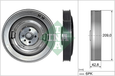 Schaeffler Ina Riemenscheibe, Kurbelwelle [Hersteller-Nr. 544051410] für Audi von Schaeffler INA