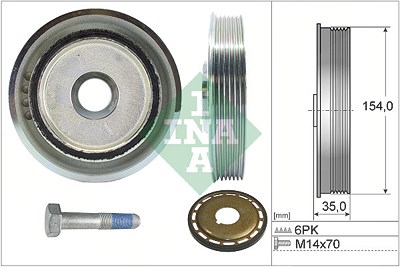 Schaeffler Ina Riemenscheibensatz, Kurbelwelle [Hersteller-Nr. 544011221] für Mitsubishi, Land Rover, Peugeot, Ford, Fiat, Lancia, Citroën von Schaeffler INA