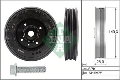 Schaeffler Ina Riemenscheibensatz, Kurbelwelle [Hersteller-Nr. 544015820] für Audi, Seat, Skoda, VW von Schaeffler INA