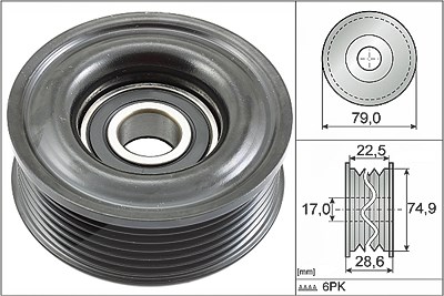 Schaeffler Ina Umlenk-/Führungsrolle, Keilrippenriemen [Hersteller-Nr. 532072110] für Mazda von Schaeffler INA