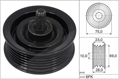 Schaeffler Ina Umlenk-/Führungsrolle, Keilrippenriemen [Hersteller-Nr. 532074410] für Hyundai, Kia von Schaeffler INA