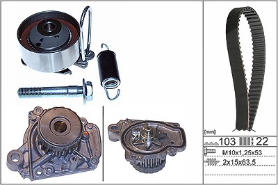 Schaeffler Ina Wasserpumpe + Zahnriemensatz [Hersteller-Nr. 530050531] für Honda von Schaeffler INA