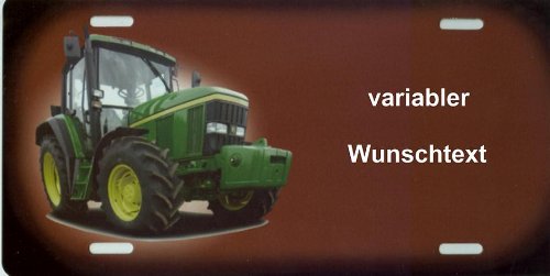 Namensschild Traktor John Deere von Schilder Fahrzeuge