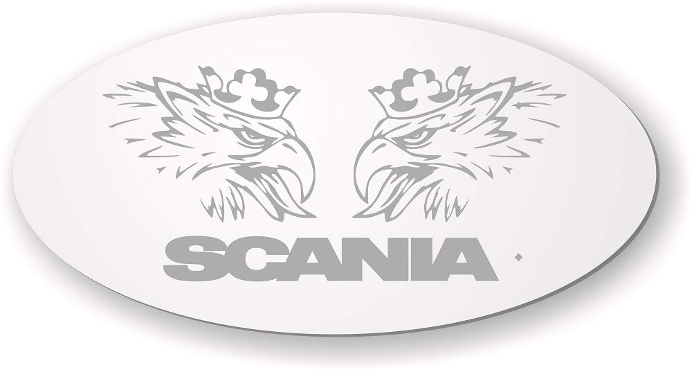 Scania Svempa Spiegel mit Logo für die Rückwand ✓ Greif lasergraviert oder als Aufkleber ✓ Rückwandspiegel ✓ Truck accessoires für den Innenraum ✓ (Lasergravur) von Schilderfeuerwehr