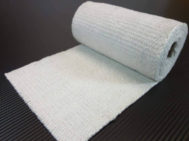 Schlauchland 10m Keramik Hitzeschutzband 200mm Weiss 1200°C *** Auspuffband Thermoband Krümmerband Heat Wrap Basaltfaser Isolierband von Schlauchland