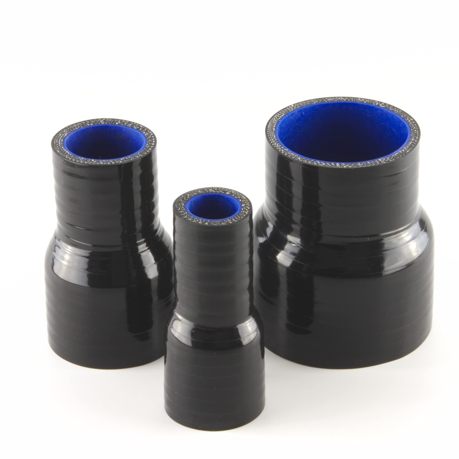 Silikon-Reduzierstück ID 70-57mm schwarz*** Silikonschlauch Silicone Reducer Hose LLK von Schlauchland