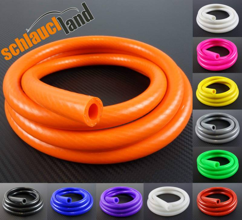 Silikonschlauch Vario Meterware ID 5mm - orange - Unterdruckschlauch Vakuumschlauch Silikonschlauch Kühlwasserschlauch von Schlauchland