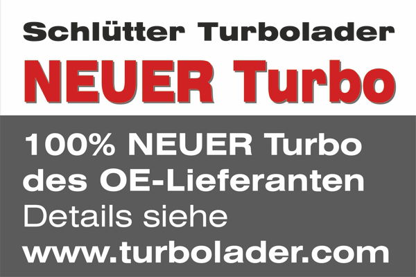 Lader, Aufladung Schlütter Turbolader 172-20017 von Schlütter Turbolader