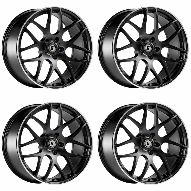 4x Schmidt Felgen Gambit 8.0Jx18 ET38 4x100 SatinBlack Hornpoliert kompatibel mit Dacia Jogger von Schmidt Revolution