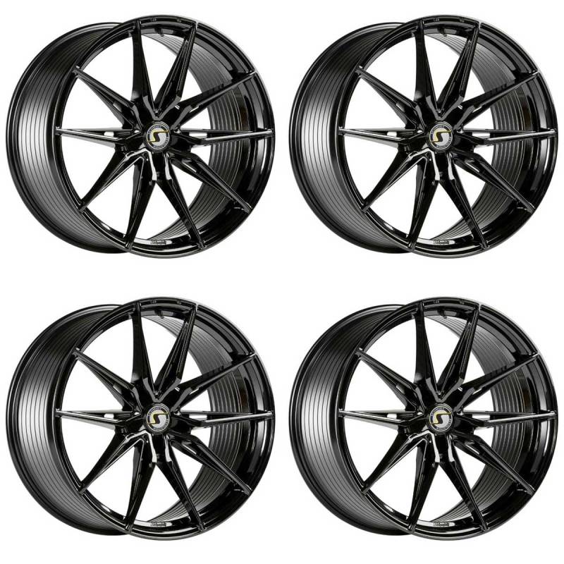 4x Schmidt Felgen TwentyOne 9.5Jx20 ET24 5x112 GlossBlack kompatibel mit Audi A5 MKI Typ B8/B81, A5 MKII F5 Typ B8/B9, RS4 B9 (V6 BiTurbo) von Schmidt Revolution