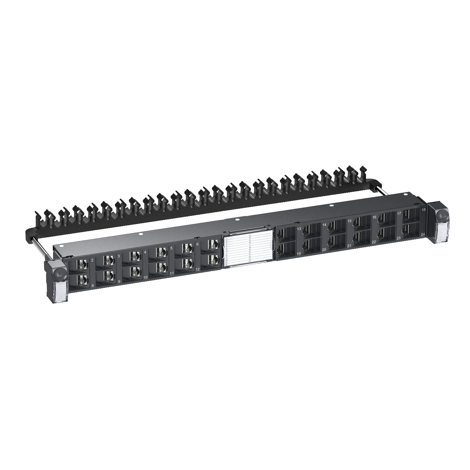 Schneider Electric - Actassi - Eckpanel 19p 1U 24 Ports - ausgestattet mit RJ45 S-One STP Cat 6A - VDIG328241BX0 von Schneider Electric