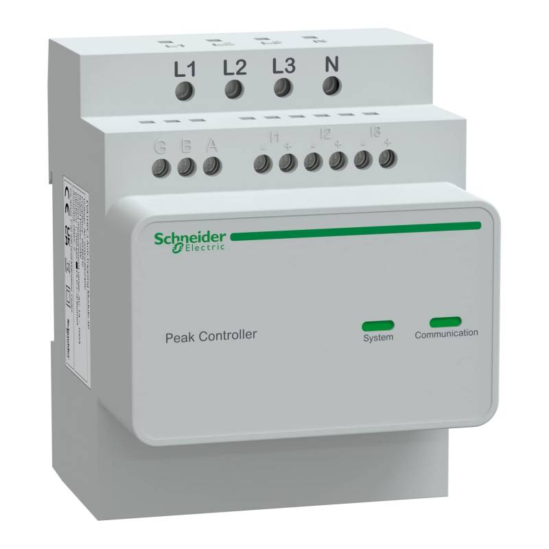 Schneider Electric - EVlink Home Peak Controller EVA1HPC3, Lademanagement, 3-phasig, PLC, 4 TE von Schneider Electric