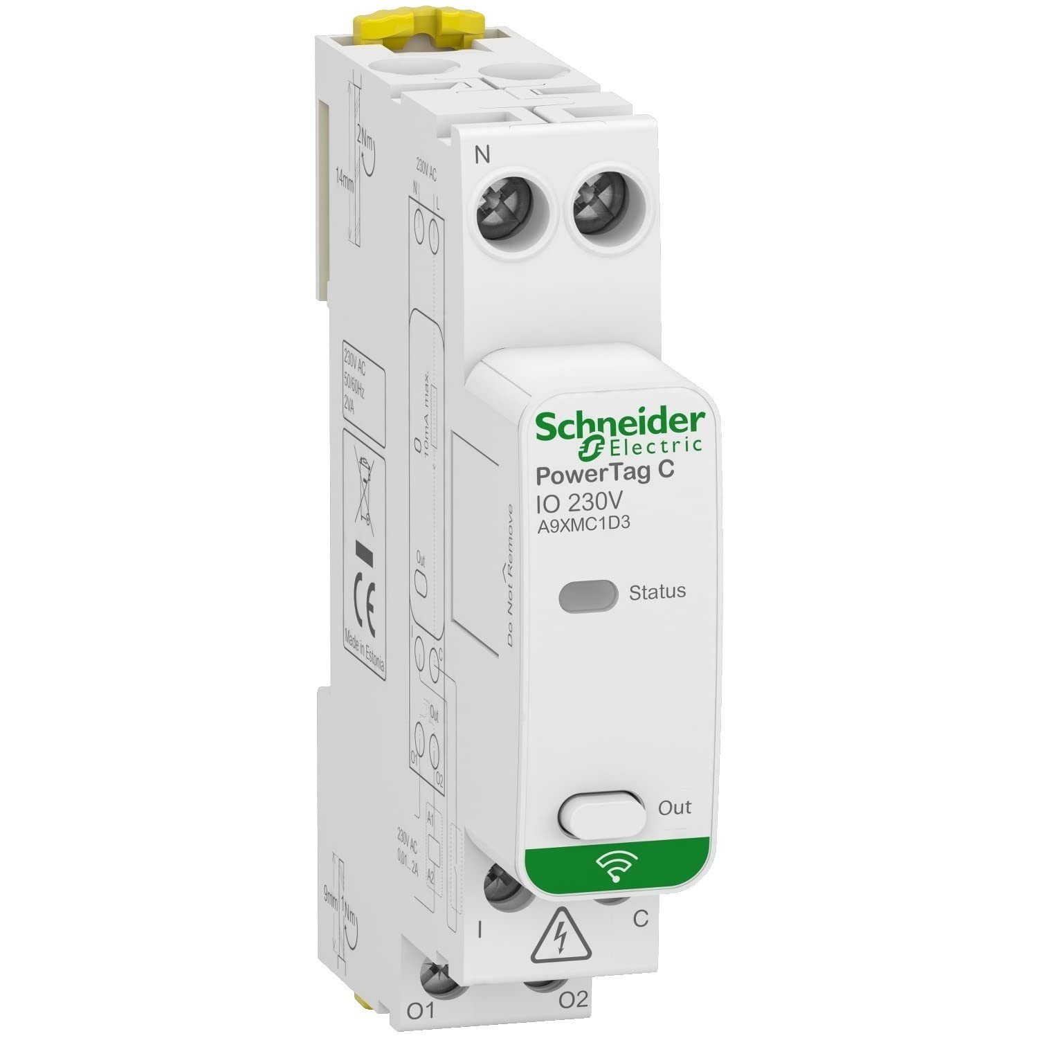 Schneider Electric - PowerTag C - Modularer Funkkontaktsensor - 1 Eingang 1 Ausgang - A9XMC1D3 von Schneider Electric