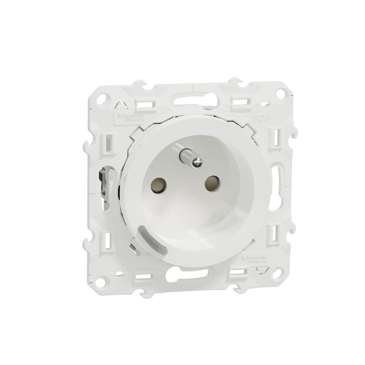 Schneider Electric - Wiser Odace - Steckdose 2P+T angeschlossen - 16A - Zigbee - Weiß - S520559 von Schneider Electric