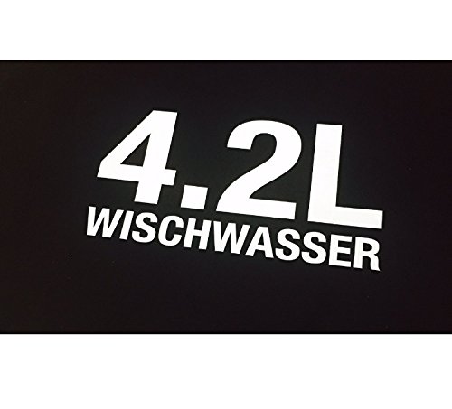 Schönheits Shop 4,2 Liter Wischwasser Weiß Auto Aufkleber Sticker OEM Dapper Shocker Tuning JDM von Schönheits Shop