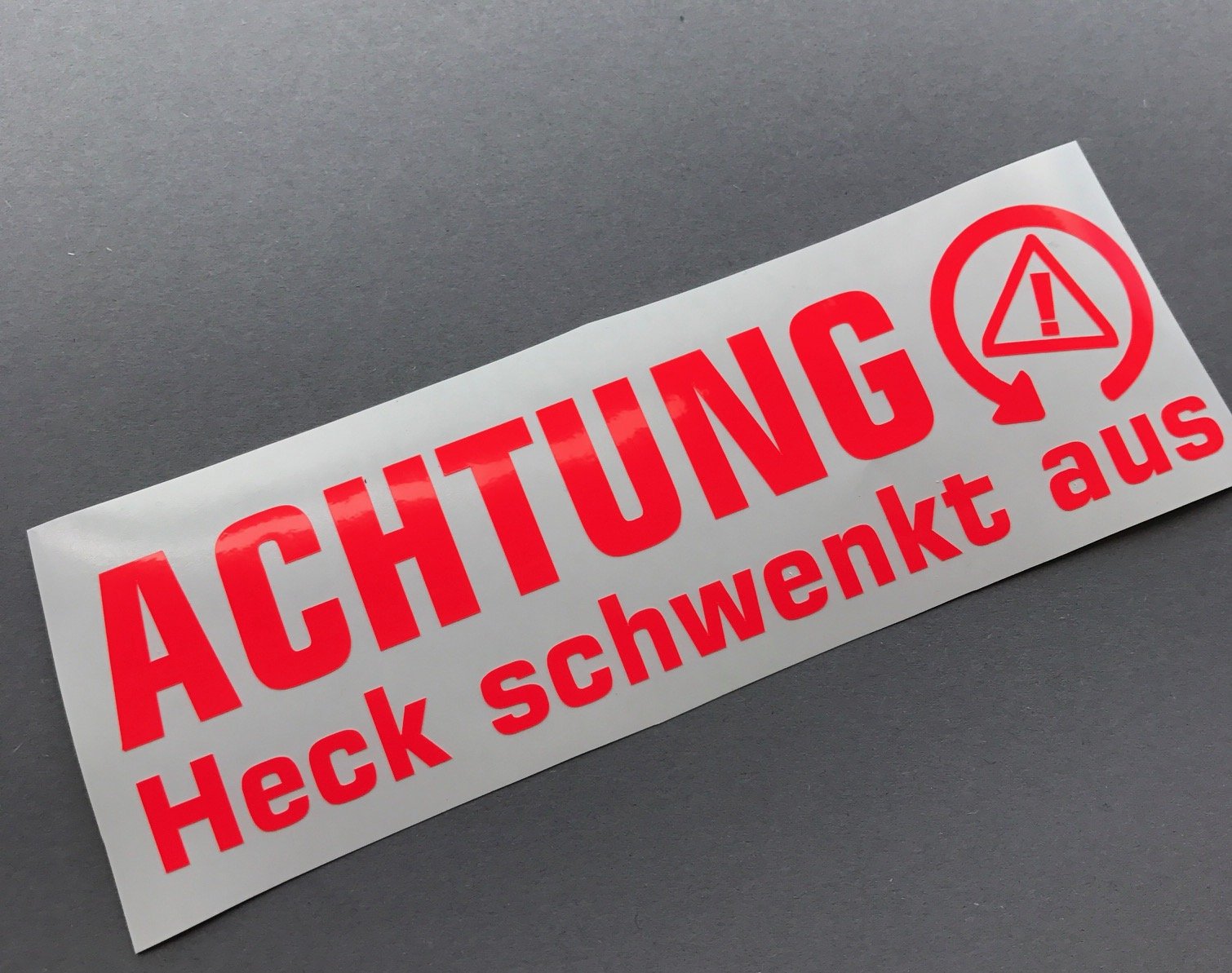 Achtung Heck Schwenkt NEON ROT Auto Aufkleber Tuning Drift dapper Heckantrieb von Schönheits Shop