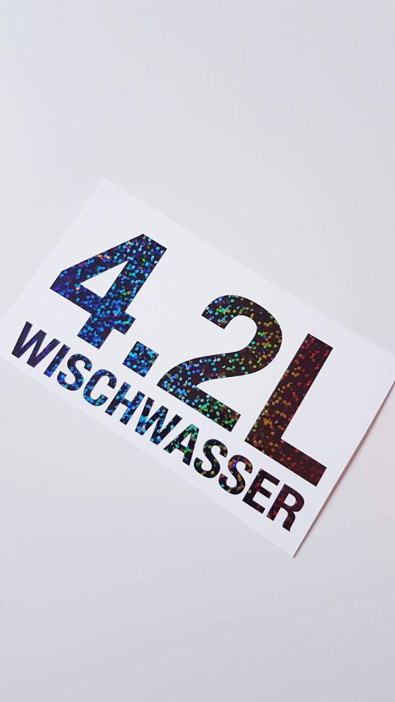 Schönheits Shop 4,2 Liter Wischwasser Schwarz Farbwechsel Hologramm Flip Flop Auto Aufkleber Sticker OEM Dapper Shocker Tuning Decal Fun von Schönheits Shop