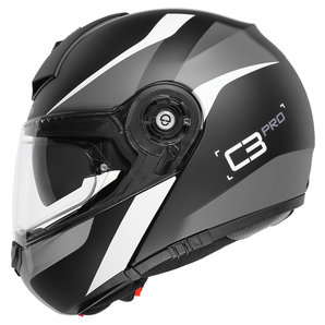 Schuberth C3 Pro Sestante Klapphelm Matt Schwarz Weiss Grau von Schuberth