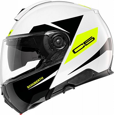 Schuberth C5 Eclipse, Klapphelm - Schwarz/Weiß/Neon-Gelb - 3XL (64/65) von Schuberth