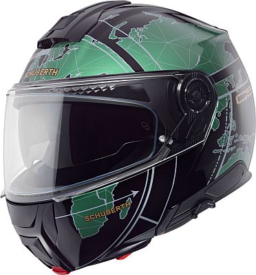 Schuberth C5 Globe, Klapphelm - Schwarz/Grün - M (56/57) von Schuberth