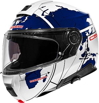 Schuberth C5 Globe, Klapphelm - Weiß/Blau - XL (60/61) von Schuberth