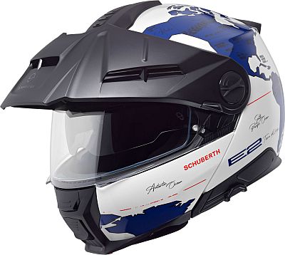 Schuberth E2 Atlas, Klapphelm - Weiß/Blau - L (58/59) von Schuberth