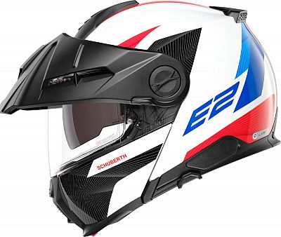 Schuberth E2 Defender, Klapphelm - Weiß/Blau/Rot - L (58/59) von Schuberth