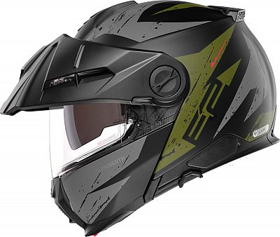 Schuberth E2 Explorer, Klapphelm - Matt Schwarz/Grau/Grün - L (58/59) von Schuberth