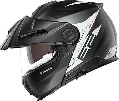 Schuberth E2 Explorer, Klapphelm - Matt Schwarz/Grau/Weiß - L (58/59) von Schuberth