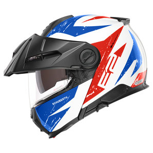 Schuberth E2 Explorer Blue Klapphelm Blau Weiss Rot Schwarz von Schuberth