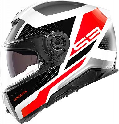 Schuberth S3 Daytona, Integralhelm - Weiß/Schwarz/Rot - L (58/59) von Schuberth