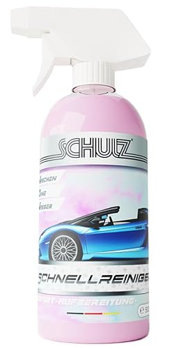 Schulz Auto Schnellreiniger 500 ml | Kaugummiduft | Glanz für Lack & Folie | Wasserfreie Reinigung für Innen & Außen | Effiziente & Schonende Formel | Ideal für tägliche Pflege & Schnellreinigung von Schulz