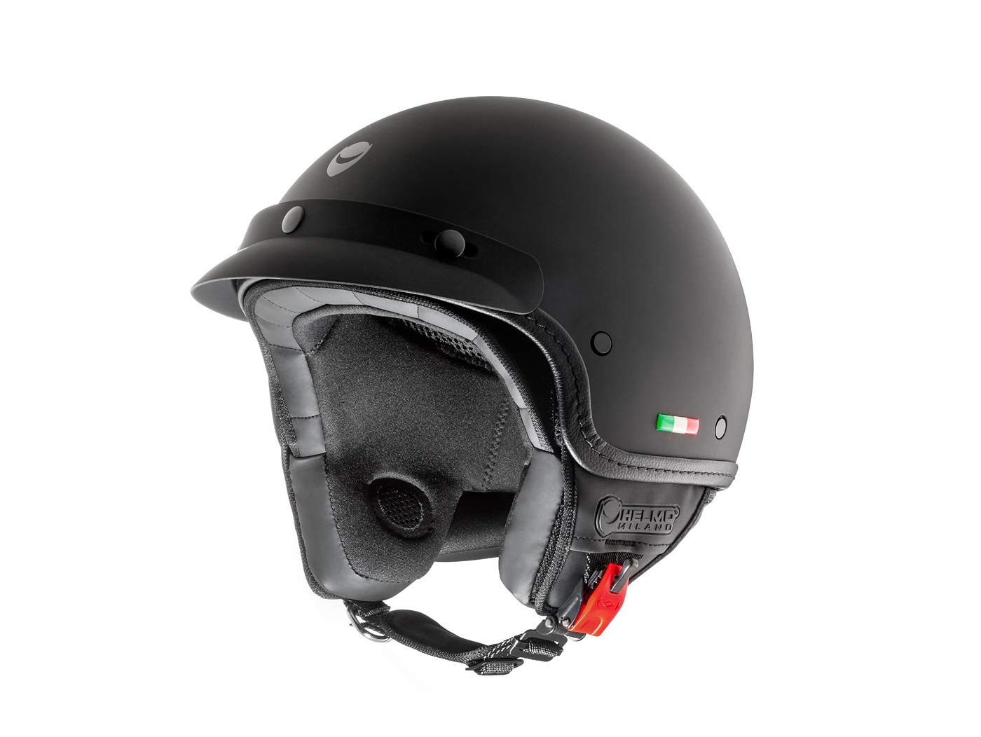 Helm HELMO Milano Demi Jet -FuoriPorta- Jethelm (L, schwarz matt) von Scooter-ProSports