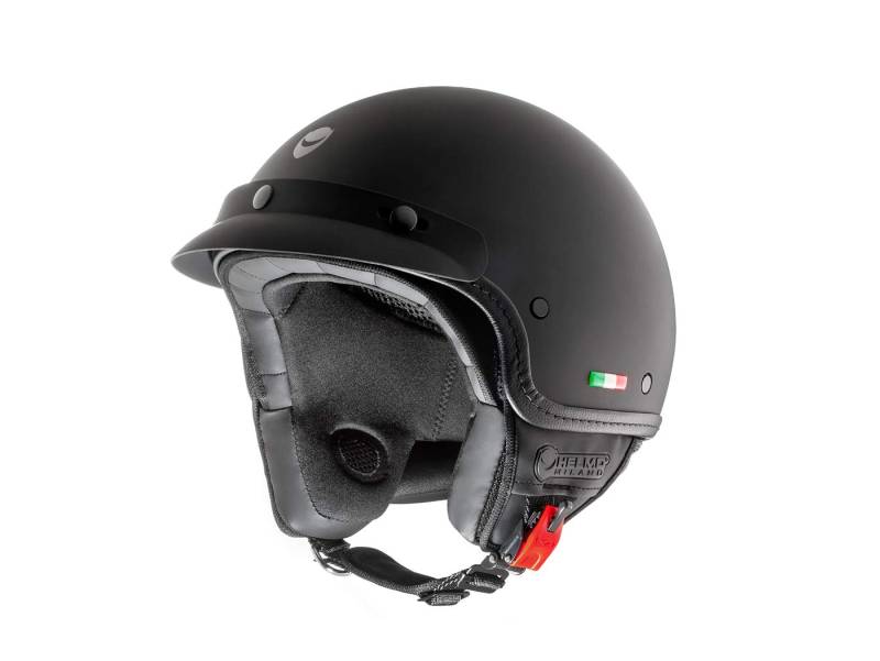 Helm HELMO Milano Demi Jet -FuoriPorta- Jethelm (S, schwarz matt) von Scooter-ProSports